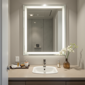 Дзеркало з підсвічуванням Tobi Sho Valerie для передпокою, ванної кімнати в рамі, 900х700х30 мм