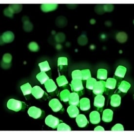 Светодиодная гирлянда Led на 100 больших матовых диодов электрическая с контроллером зеленая