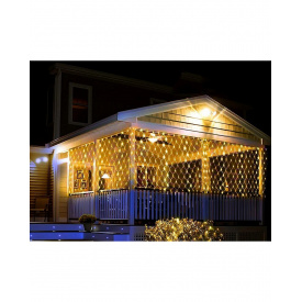 Гирлянда новогодняя j-hel Сеть 6м х 4м IP44 8 режимов Белый свет