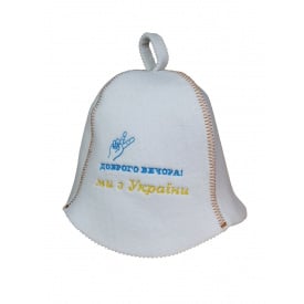 Банная шапка Luxyart Доброго вечора One Size белый LС-62
