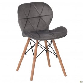Стілець м'який Betani оксамит сірий