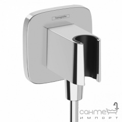 Шланговое подключение с держателем для ручного душа Hansgrohe FixFit Q 26887000 хром Херсон