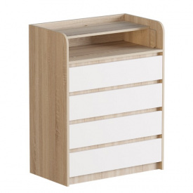 Комод сповівльний Эверест Телескопи 80х45х101 см сонома білий