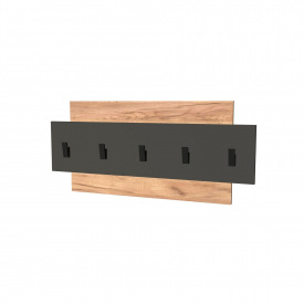 Вішалка на стіну Эверест Нордік-800 80х6х36 см крафт золотий графіт