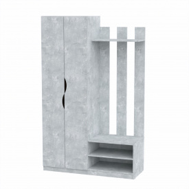 Передпокій з шафою Компанит Ніна 120,2 х46,8х195 см Бетон