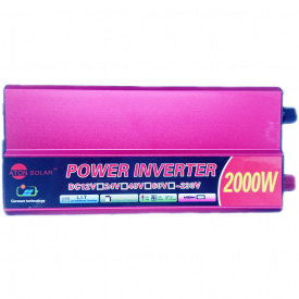 Автомобильный инвертор Aton Solar Power Inverter 023 c 12V на 220V 2000W модифицированная синусоида Red (11057-hbr)