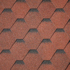Бітумна черепиця Superglass Hex (20) Tile Red ultra