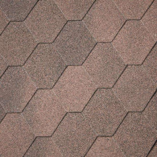 Фото - Бітумна черепиця Superglass Hex (07) Dual Brown Бітумна черепиця Superglass Hex (07) Dual Brown
