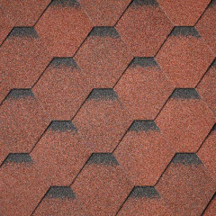 Бітумна черепиця Superglass Hex (20) Tile Red ultra Херсон
