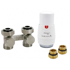 Комплект Standard тип V прямий (вузол нижнього підключення прямий+ термоголовка Prestige+ перехідники), PRNYGS0206C/FP(with nipples) Київ