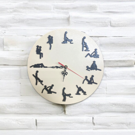 Настенные часы "Камасутра", настенные деревянные часы с бесшумным механизмом