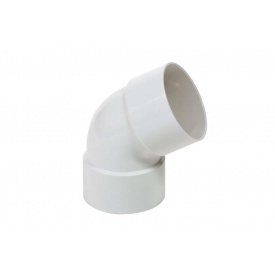 Коліно дворозтрубне PROFiL 75 біле