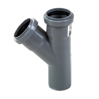 Трійник каналізаційний ПП Profil 50/50/45°