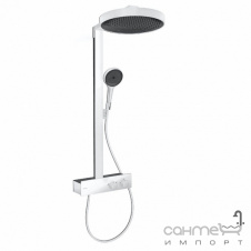 Душевая стойка со смесителем-термостатом Hansgrohe Rainfinity 360 1jet ShowerTablet 350 26853700 матовый белый