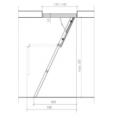Лестница чердачная Факро (FAKRO) LWS-280 Smart 60х94 Изюм