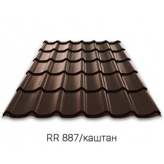 Металлочерепица Ruukki 40 Monterrey (Руукки Монтеррей) 0.55 мм Crown BT (Purex) Ворожба