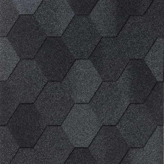 Битумная черепица Number One Hex (52) Dual Black Киев