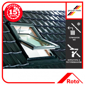 Мансардне вікно Designo WDT R69 P H N WD AL 07/16 E