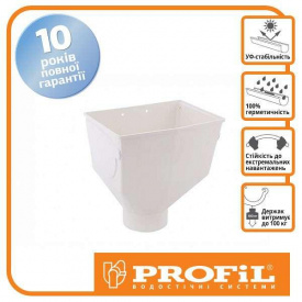 Горло желоба Profil 130 графитовое