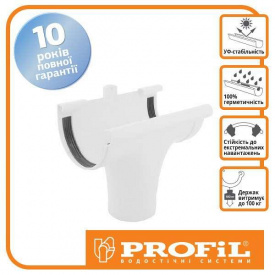 Воронка Profil проходная 90 белая