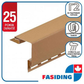 Планка FaSiding "внешний угол" "Арахис" Т-12. 3.05м