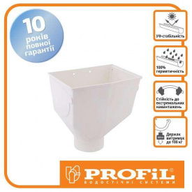 Горло желоба Profil 130 белое