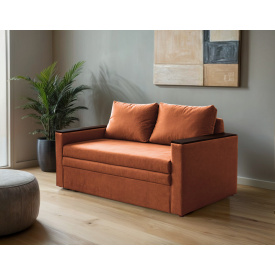 Диван-трансформер Tobi Sho Kubus-120 м'який для вітальні велюр Mars Теракотовий/05, 1600х800х1000 мм