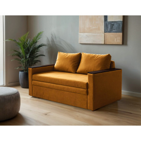 Диван-трансформер Tobi Sho Kubus-120 мягкий для гостиной велюр Mars Горчичный/06, 1600х800х1000 мм