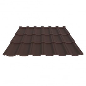 Металлочерепица ГРАДО 0,5 RAL 3005 Арт.201295-3005 201295-8017, RAL 8017 (Шоколадно-коричневый)