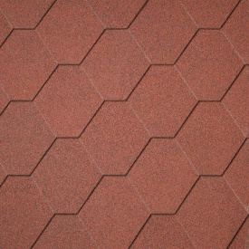 Битумная черепица IKO (Айко) Superglass Hex (10) Tile Red