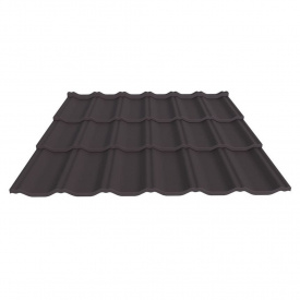 Металлочерепица ГРАДО 0,45 RAL 8019m Арт.201143-8019