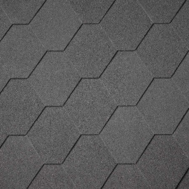 Битумная черепица IKO (Айко) Superglass Hex (01) Black