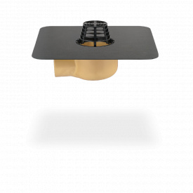 Кровельная воронка из полиуретана SitaTrendy угловая с ПВХ-фартухом (диаметр 110 мм)