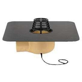 Кровельная воронка из полиуретана SitaTrendy угловая с ПВХ-фартуком и системой обогрева (диаметр 110 мм)