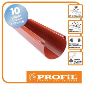 Желоб Profil 130 кирпичный 3м