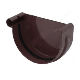 Заглушка желоба левая водосточной системы Бриза (Bryza) 100 мм коричневый