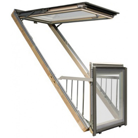 Мансардное окно-балкон FAKRO FGH-V P2 Galeria 78х255