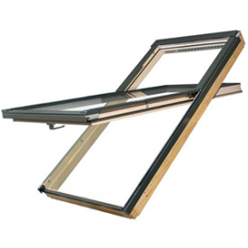 Мансардное окно Fakro FDY-V U3 Duet proSky с приподнятой осью поворота створки 94х255