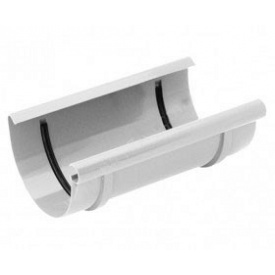 Муфта желоба водосточной системы Бриза (Bryza) 125 мм белый