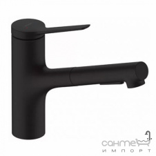 Смеситель для кухни с вытяжным изливом Hansgrohe Zesis M33 KM 150 2j 74820670 матовый черный