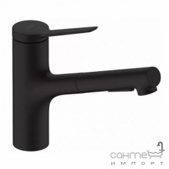 Смеситель для кухни с вытяжным изливом Hansgrohe Zesis M33 KM 150 2j 74820670 матовый черный Вишневе