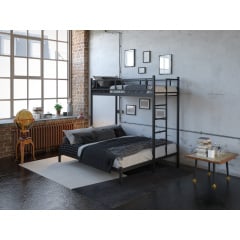 Двоярусне ліжко тримісне Фулхем 80х190-140х190 см металеве Запоріжжя