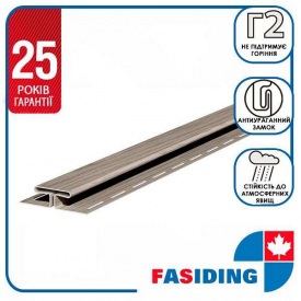 Планка FaSiding WoodHouse "соединительная" "Дуб мореный" SVP-18, 3.05м