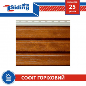 Софит,Альта-Профиль,Т-19,В,без,перфорации,3000х230,мм,орех,коньячный