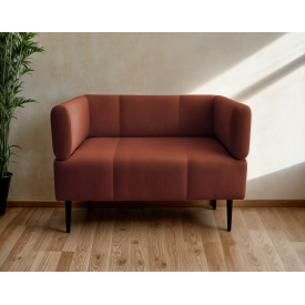 Крісло з підлокітниками Tobi Sho Бенно-1 офісне з конусною ногою 1000х720х750 велюр Emilia 75 DUSTY ROSE