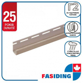 Планка FaSiding "J-trim" "Греческий орех" Т-15. 3.66м