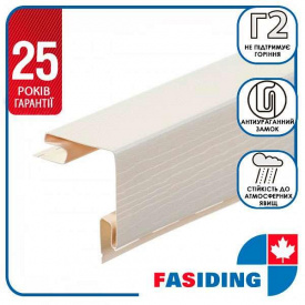 Планка FaSiding "внешний угол" "Лен" Т-12. 3.05м