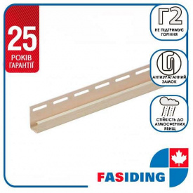 Планка FaSiding "J-trim" "Мимоза" Т-15. 3.66м