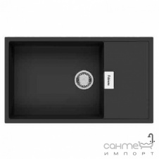 Гранитная кухонная мойка Fabiano Cubix 86x50 XL Grey Metallic серый металлик
