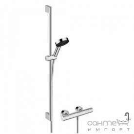 Смеситель-термостат с душевым гарнитуром Hansgrohe Pulsify Select S EcoSmart 90 Ecostat Element 24271000 хром